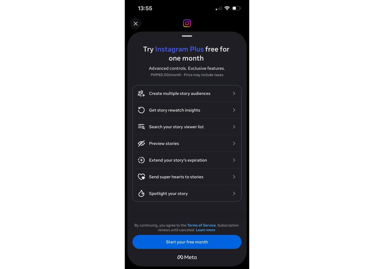Instagram Plus lets your stories last longer for a monthly fee